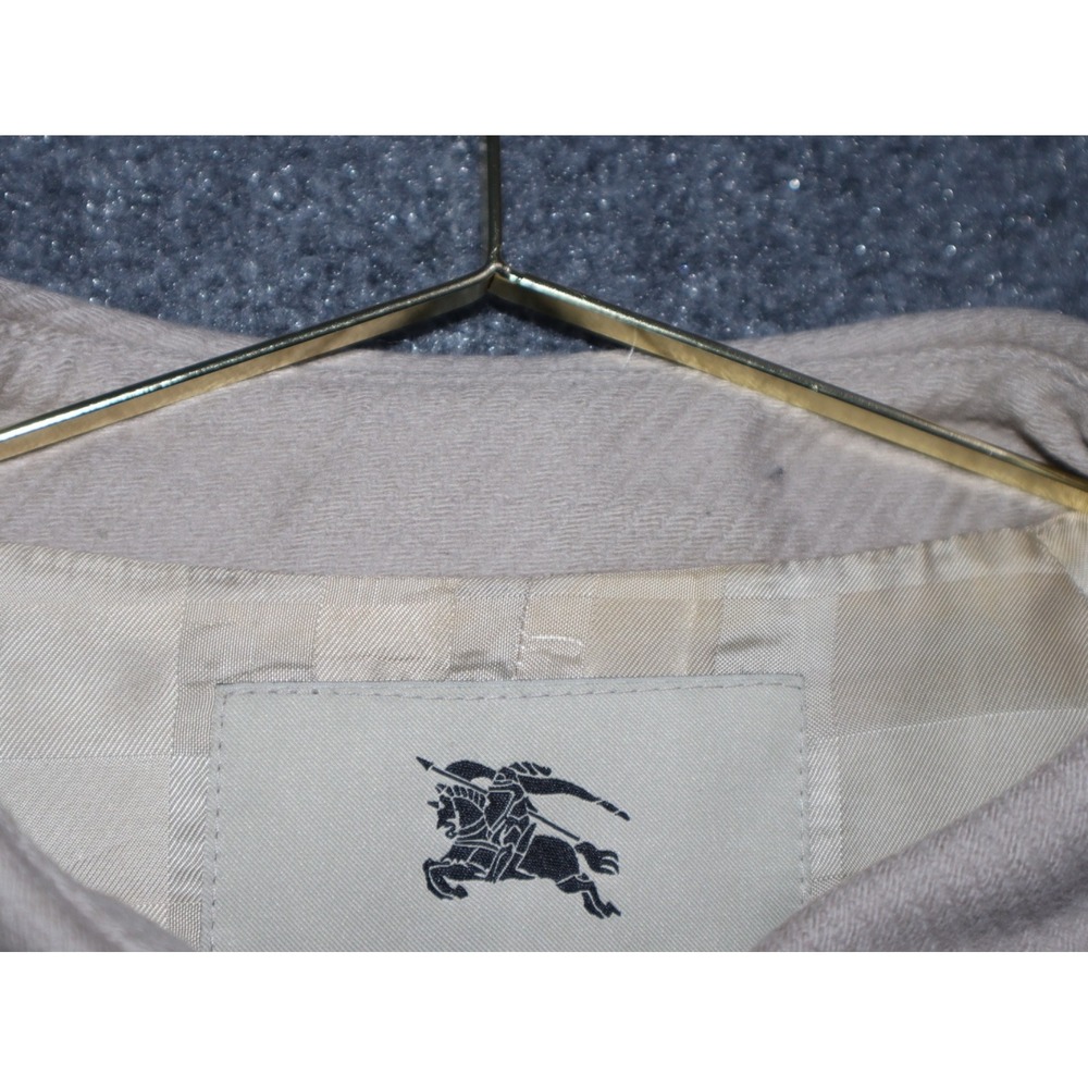 Burberry Peacoat Women 6 Beige Crop Waist Length Wool Cashmere 3/4 Sleeve *FLAWS - Picture 6 of 12